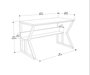 Hanah Home Wake Mesa de Estudio Blanco y Oro